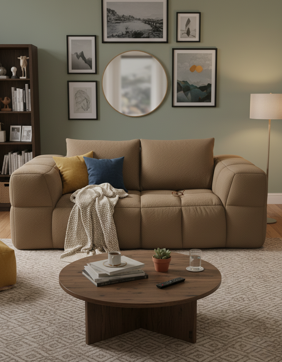 Canapé Bubble 2 Places - Tissu bouclette