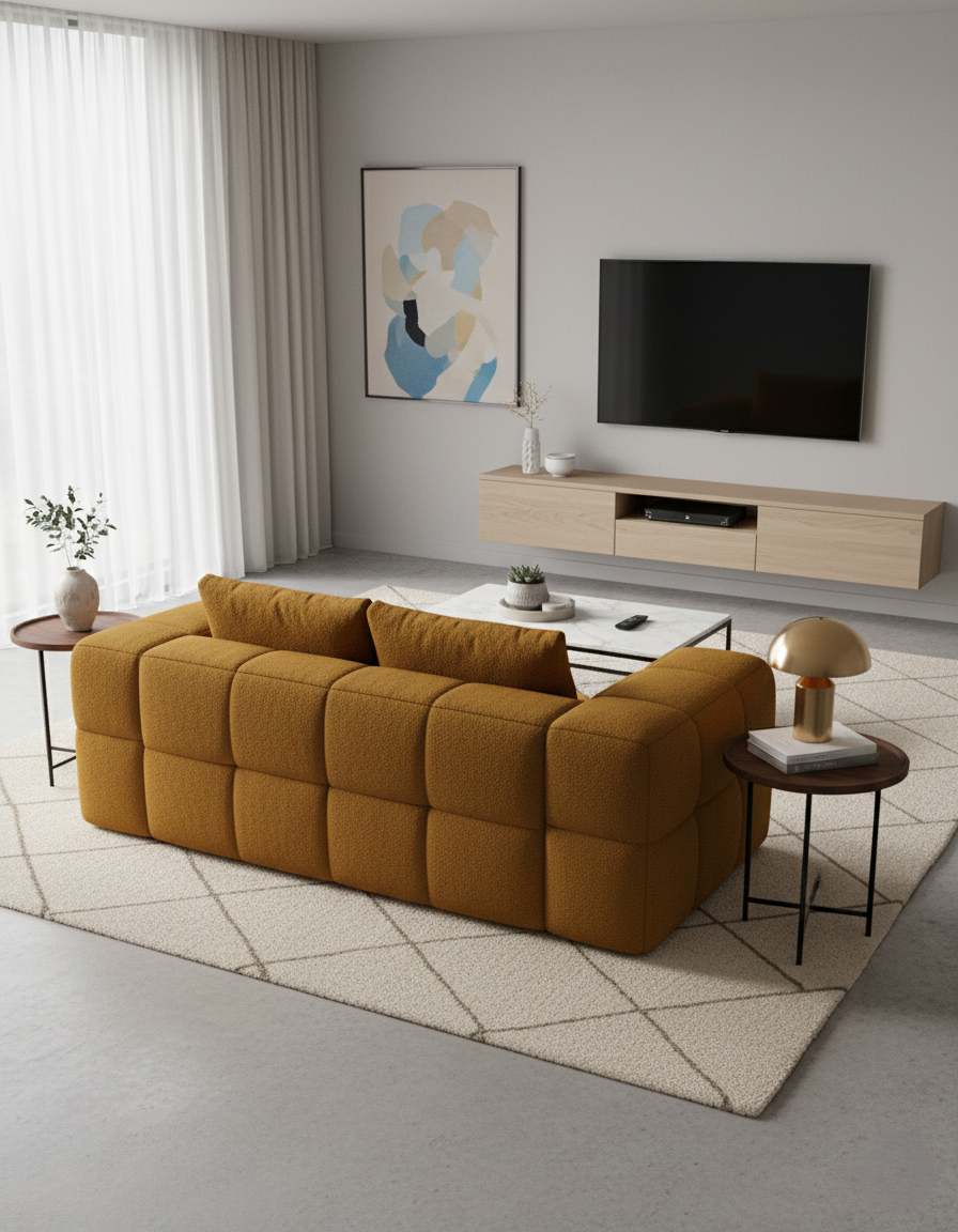 Canapé Bubble 2 Places - Tissu bouclette