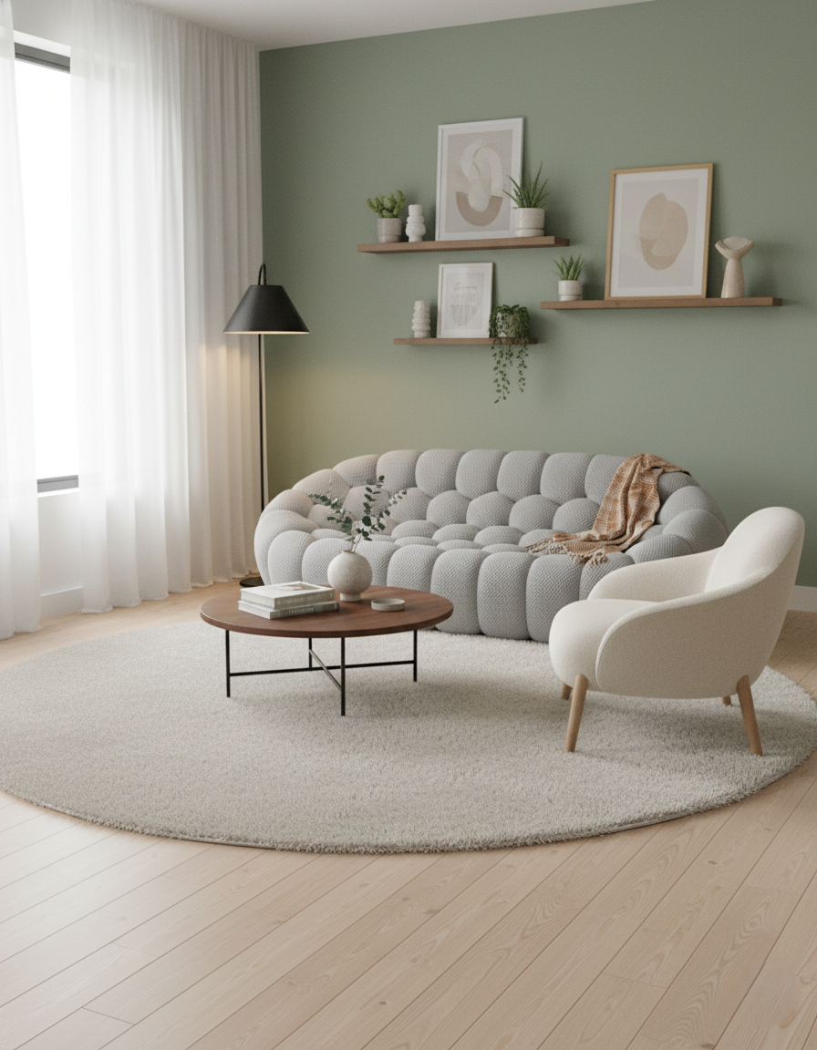 Canapé Bubble 3 places - Tissu micro-texturé