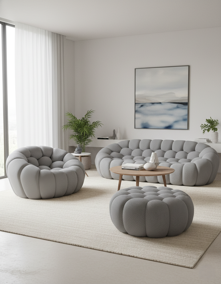 Canapé Bubble 1 place - Tissu micro-texturé