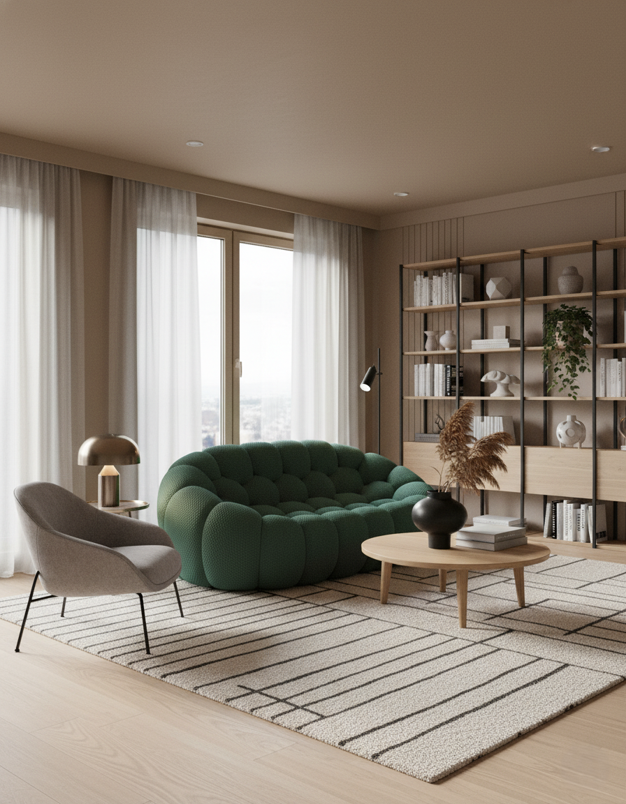 Canapé Bubble 2 places - Tissu micro-texturé