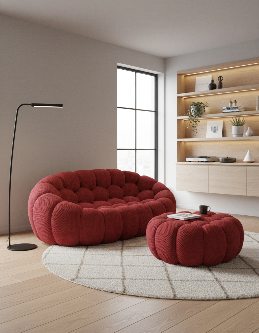 Canapé Bubble 2 places - Tissu micro-texturé