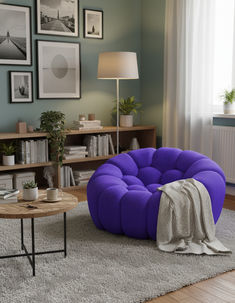 Canapé Bubble 1 place - Tissu micro-texturé