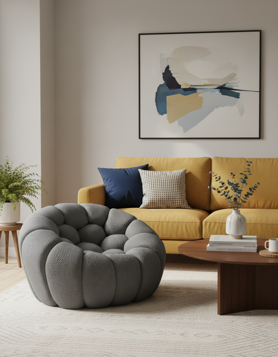 Canapé Bubble 1 place - Tissu micro-texturé