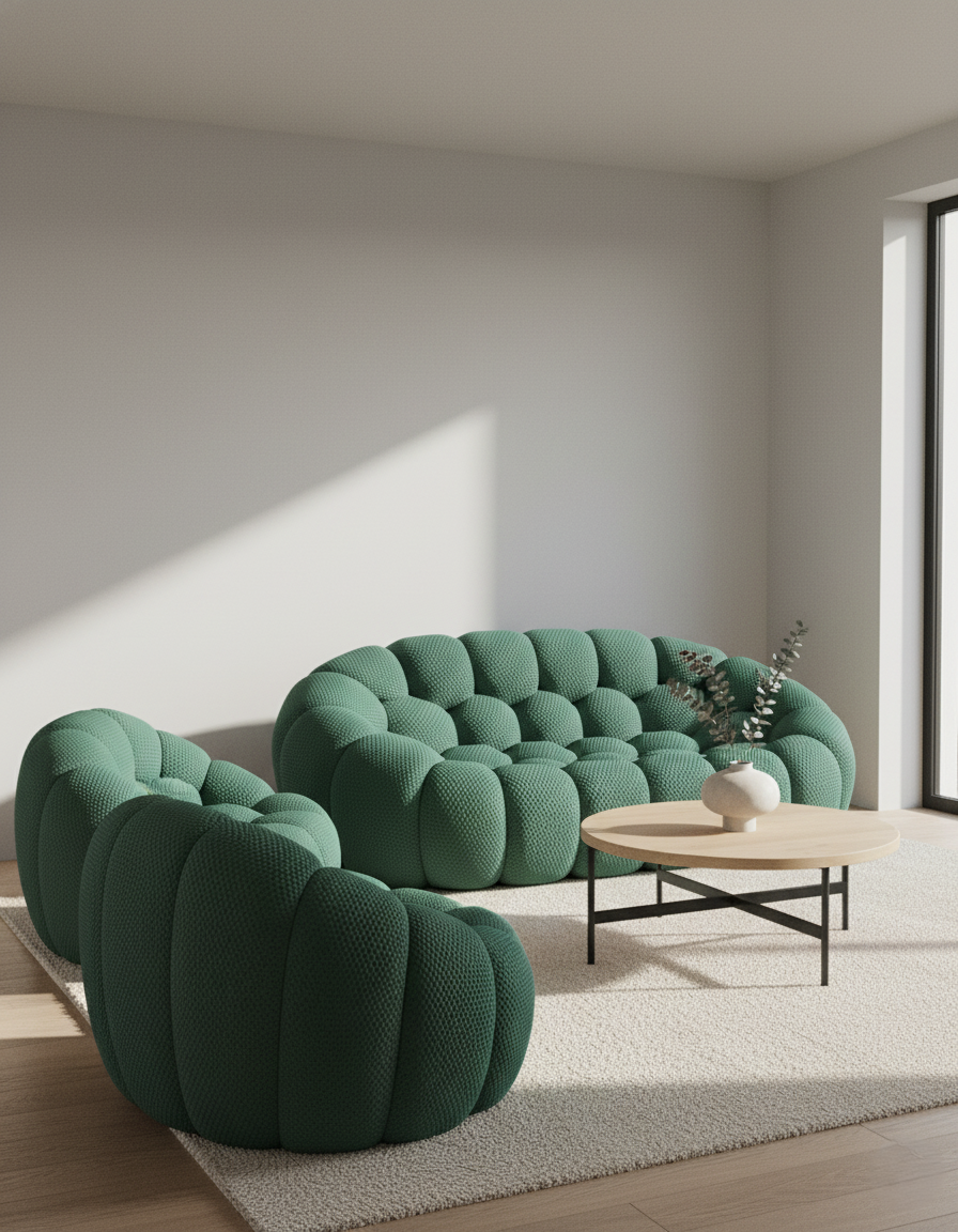 Canapé Bubble 1 place - Tissu micro-texturé