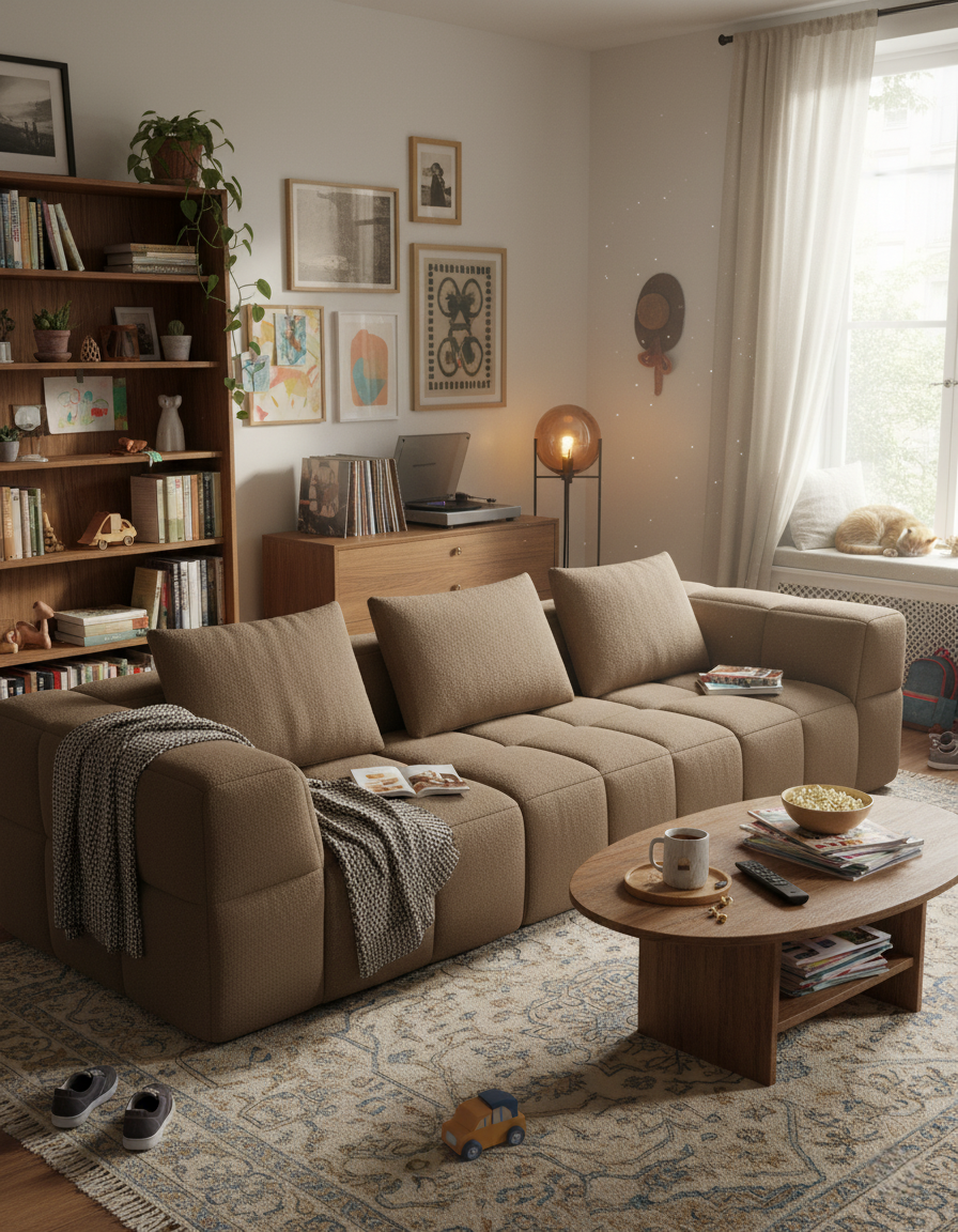 Canapé Bubble 3 Places - Tissu bouclette