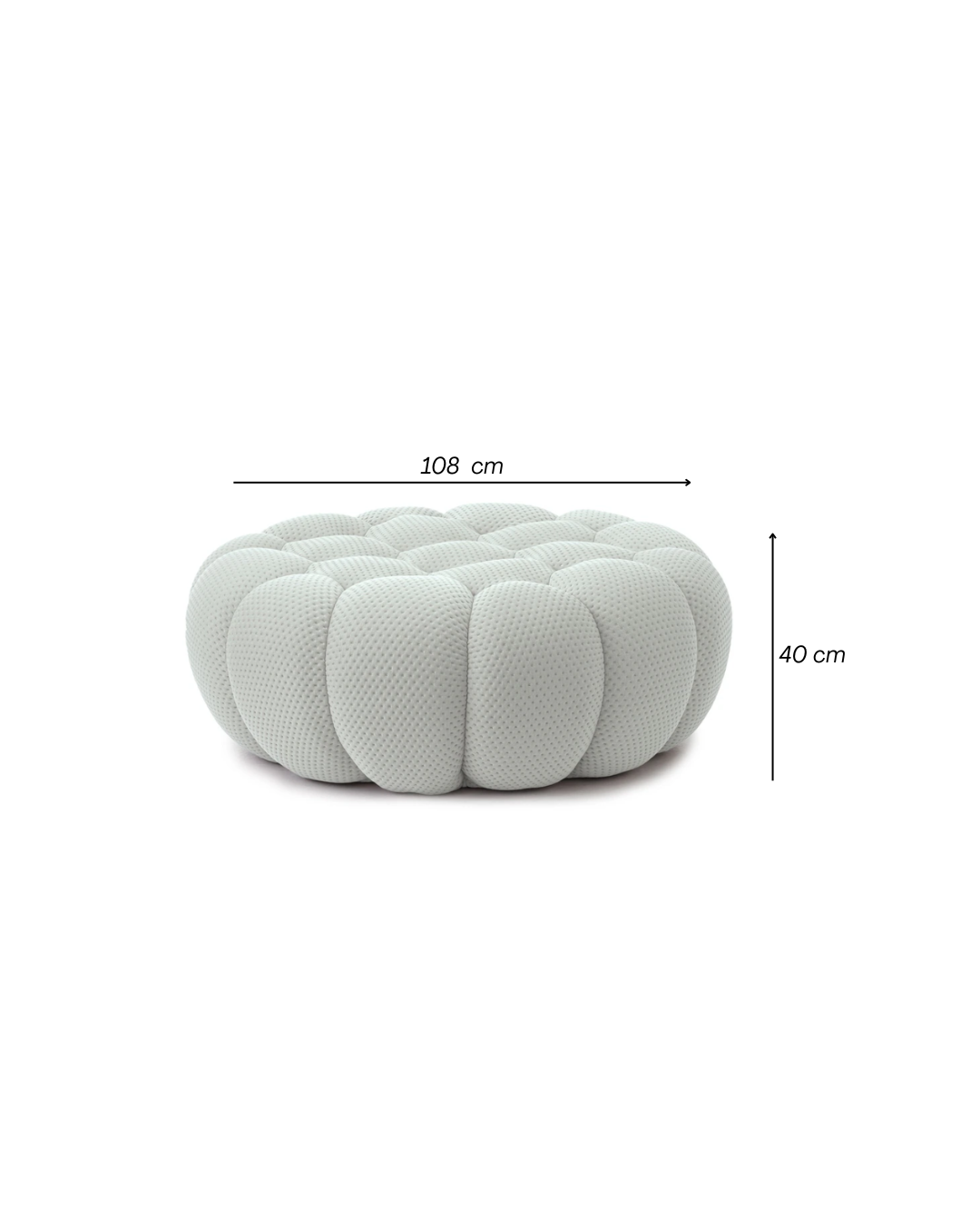 Pouf de Canapé Bubble - Tissu micro-texturé