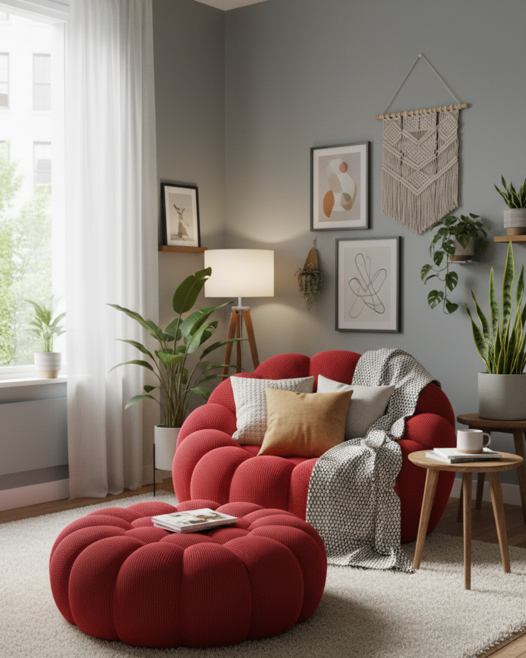 Pouf de Canapé Bubble - Tissu alvéolaire