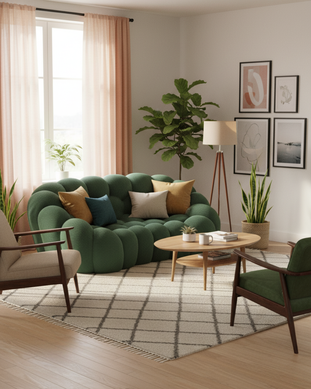 Canapé Bubble 2 places - Tissu alvéolaire